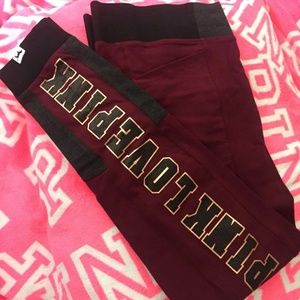 Maroon Bling Leggings